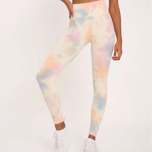 OEM Professional Women's Yoga Set Plus Size Breathable Quick Dry Solid Pattern Active Stretch Stitch <b>Elastic</b> Waist Closure <b>Belt</b> - Product Image 5