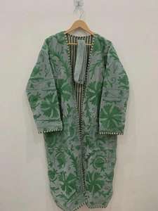 Kimono largo de terciopelo bordado Suzani, bata Suzani larga, chaqueta floral de invierno para mujer, chaqueta tipo Duster, abrigo tipo kimono, regalo para ella - Product Image 5