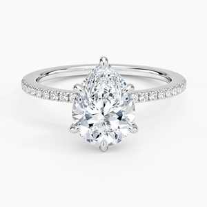 BOJ <b>Ring</b> 041 Pear Cut 925 Silver Demi Half Coverage Diamond <b>Ring</b> 2ct D Color VVS1 Moissanite GRA Certified Low Price <b>Ring</b> Sale - Product Image 1