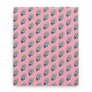 Accessoires de mode pour filles Pinksa, tissu en voile de coton peigné léger imprimé à la main avec des motifs floraux jaunes et bleus - Product Image 3