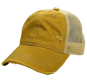 Gorra de béisbol estilo vintage desgastado con cierre de hebilla ajustable, venta al por mayor, gorra retro desgastada tipo Dad Cap, gorra con lavado pesado y efecto desgastado. - Product Image 2
