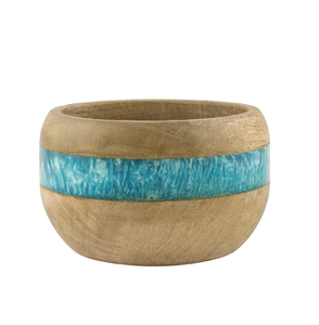 Cuenco Decorativo de Resina de Madera Natural Ecológico con Técnica de Pulido para Decoración del Hogar y Uso en Mesa - Product Image 1