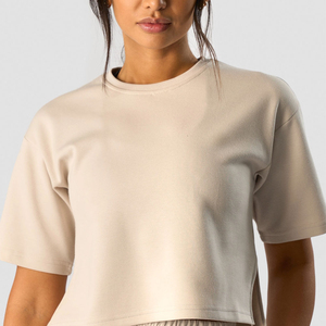 Conjunto de Salón para Mujer, Top Corto y Pantalones Cortos, Atuendo Casual de Dos Piezas, Algodón Suave, Ropa de Verano, Ajuste Cómodo y Relajado - Product Image 1