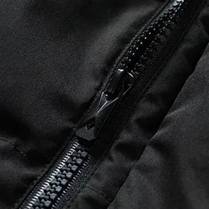 Gilet matelassé réversible à capuche sans manches pour homme, chaud, coupe-vent, avec fermeture éclair frontale, décontracté, noir uni - Product Image 5