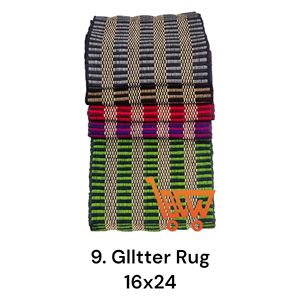 16x24 Inch Woven Anti-Slip Glitter Rug Polyester Cotton 3D Glam Style Floor <b>Mat</b> for Home Hotel <b>Bathroom</b> Door Entrance Use - Product Image 2