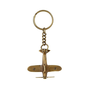 Porte-clés Avion Vintage en Laiton Massif, Modèle d'Hélice Rétro Antique, Accessoire de Voyage en Métal Durable, Vente en Gros - Product Image 1