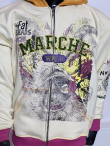 Sudadera con capucha de algodón 100% personalizada MKB, la más vendida, de peso pesado, estilo urbano, con cremallera, impresión DTG, 500 g/m², de felpa francesa, con pedrería - Product Image 2