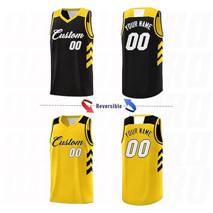 ชุดบาสเก็ตบอลคุณภาพสูง ดีไซน์ทันสมัย ระบายอากาศได้ดี ผ้าไม่เป็นขุย แบบซับลิเมชั่น พร้อมชุดกลับด้านได้ รับผลิตตามสั่งสำหรับทีมกีฬา - Product Image 2