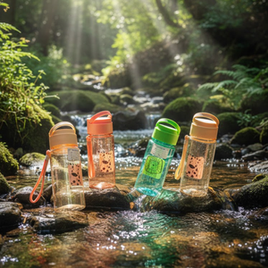 Bouteille d'eau sport transparente en PP sans BPA de 600 ml avec couvercle, logo personnalisé, fabriquée au Vietnam, marque PAVICO - Product Image 1