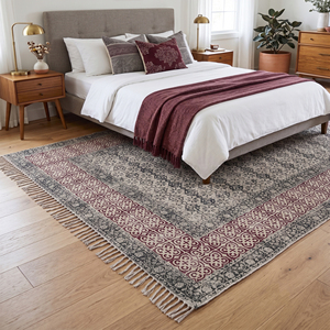 Handmade Cotton Geometric Non-Slip Eco-Friendly Area <b>Rug</b> for Living Room Bedroom <b>Boho</b> Home Decor - Product Image 2