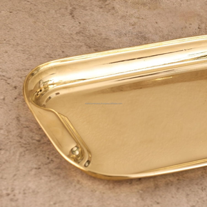 Bandeja DE SERVICIO DE METAL grande de estilo antiguo Diseño vintage Centro de mesa decorativo elegante para servir a los invitados - Product Image 1