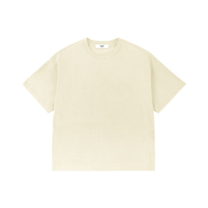 Prime Quality Custom <b>Logo</b> Heavyweight Knitted Round Neck T-shirts 100% Cotton Men 300 Grams Oversized Boxy Blank Men Shirts - Product Image 2