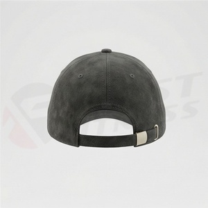 หมวกเบสบอลสีเทาชาร์โคล ผ้าหนังกลับเนื้อสัมผัสพิเศษ ปรับขนาดได้ คุณภาพพรีเมียม เหมาะสำหรับกิจกรรมกลางแจ้งและใช้ในชีวิตประจำวัน ดีไซน์ทันสมัย - Product Image 2