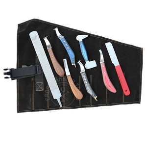 เครื่องมือตัดแต่งกีบม้า ยี่ห้อ Manufacturer รุ่น Farrier Hoof Knife ด้ามจับถอดได้ ใบมีดวงกลมขนาดใหญ่ ปลายทองเหลืองสีรุ้งสองด้าน พร้อมตะไบขัด - Product Image 1