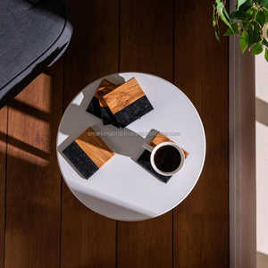 Wood and Resin Coasters Unique Handmade Table Mats Decorative Natural Wooden Coasters Perfect for Home Office and Gift Use - Product Image 2