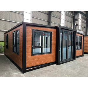 Double Wing Expandable Container House Prefab Building Modular Dormitory Construction Site <b>Camp</b> Galvanized Steel Structure - Product Image 1