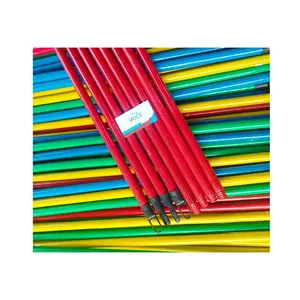 越南手推清洁软扫帚刷用于木地板和木扫帚头聚氯乙烯红色条纹涂层木扫帚手柄