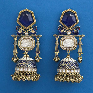 Boucles d'oreilles pendantes style bohème Kanhai Jewels pour femme, en laiton avec placage Mehndi, sans nickel ni plomb, pour anniversaire - Product Image 6