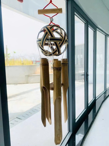 Nuevo Diseño de Campana de Viento de Bambú en Forma de Calabaza, Tejida a Mano, de Bambú, Tamaño Grande y Mediano, Decoración Colgante, Sonido Melodioso Vietnamita - Product Image 3