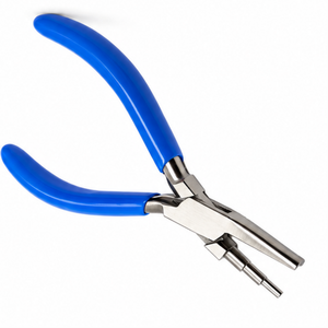 MANAN INSTRUMENTS Alicates de Precisión de Acero Inoxidable para Joyería, Mango Redondo Azul, 100g, para Fabricación de Collares y Bricolaje - Product Image 1