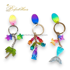 Color Changing Koala Keychain <b>Cartoon</b> Animal Shape Plastic Pendant Stainless Steel <b>Ring</b> 3D Design Gift Charm - Product Image 6