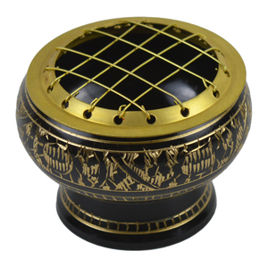 Black Colored Design <b>Incense</b> Holder Indoor Decor Tableware Brass <b>Incense</b> Burner Natural Fragrance Design <b>Cone</b> <b>Incense</b> Holder - Product Image 4