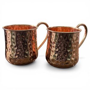 Modern Copper Moscow Mule <b>Mugs</b> Designed For Cold Beverage Service Elegant Addition To Kitchen Bar And Party Hosting - Product Image 4