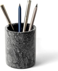 Pen Holder Stand Italy Natural Premium True Marble Makeup Brush Holders, Tableware Organizer Desk Pencil Cup for Home Office - Product Image 1