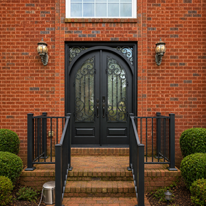 Puerta Exterior de Hierro Forjado de Lujo: Trabajo de Hierro Forjado a Mano Personalizado con Diseño Elegante y Seguridad Duradera - Product Image 2