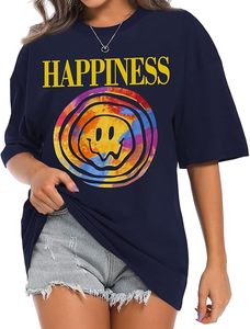 Women's Oversized Graphic T-Shirt Letter Print <b>Drop</b> Shoulder Short Sleeve Casual Streetwear Top - Product Image 4