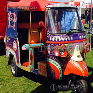 Décoration de mariage à thème indien élégante pour l'entrée des mariés en rickshaw, idéale pour la photographie, en bois, par Shobha Jain Impex, pour les fêtes - Product Image 4