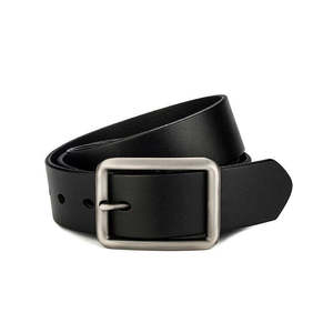 Ceinture en cuir véritable pour homme, boucle à ardillon décontractée en alliage, durable, respirante, écologique, largeur 38 mm, longueur personnalisable - Product Image 1