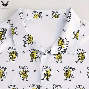 Chemise de golf pour homme avec impression graphique personnalisée, vêtements décontractés à manches courtes pour l'extérieur, meilleur produit, polos imprimés pour homme - Product Image 5