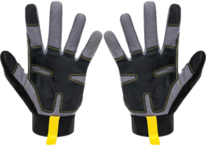 ถุงมือช่าง Adiha Impex ระบายอากาศ ทนความร้อน หนา 8 มิล ไซส์ XL สีเทาและดำ เย็บตะเข็บสีดำ ผลิตตามสั่ง คุณภาพพรีเมียม - Product Image 2