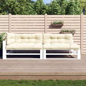 Ensemble de 5 coussins de palette extra épais en polyester 100% crème, coussins d'extérieur - Product Image 1