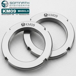 น็อตล็อค KM09 M45X1.5 แบบละเอียด ระบบเมตริก สำหรับแกนลูกปืน ขวามือ  คลาส 4 ผลิตด้วยเครื่อง CNC เพื่อการยึดติดที่มั่นคง - Product Image 4