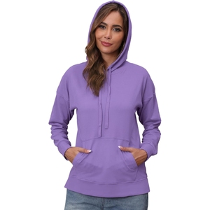 Hoodies pour femmes, mode féminine, nouveau style, vêtements de sport en coton, hoodies décontractés unis à vendre, hoodies respirants pour femmes, OEM - Product Image 3