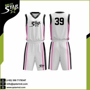 Conjunto de uniformes de equipo deportivo de baloncesto para hombre, personalizado, malla Reversible, impresión por sublimación, 100% poliéster - Product Image 2