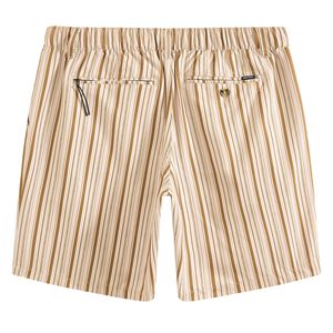 Shorts décontractés pour hommes en tissu toile 100 % polyester avec cordon de serrage, taille mi-haute, pour la maison, l'extérieur et le sport - Product Image 2