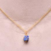 Colgante de Lapislázuli Natural con Plata de Ley 925 y Baño de Oro de 14K, Collar de Piedra Preciosa Azul Natural, Joyería Hecha a Mano para Mujer - Product Image 2