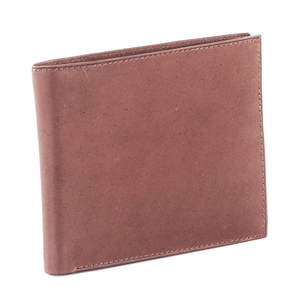 Cartera Unisex Royaa BS-401-033 Marrón, Cartera Larga Segura Personalizada de Cuero Genuino con Cierre Abierto Geométrico y Forro de Poliéster - Product Image 1