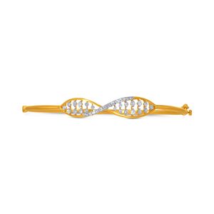 Elegant Rose Gold Diamond Infinity <b>Bangle</b> <b>Bracelet</b> for Women | Stylish Daily Wear Gold <b>Bracelet</b> | Fine Jewelry Gift - Product Image 2