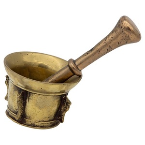 High Quality Brass Mortar And Pestle With Polish Finished For Manual <b>Coffee</b> And Spices <b>Grinder</b> Kitchenware Metal Imam Dasta - Product Image 6