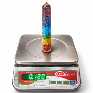 Varita de Masaje Orgón de Siete Chakras, Torre de Orgonita Curativa de 7 Chakras, Cristal Feng Shui de 7 Pulgadas, Pulido de Alta Calidad - Product Image 2