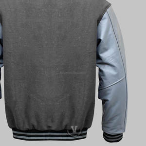 Vestes à manches en cuir avec logo personnalisé Vestes de baseball Letterman Vestes en cuir de laine - Product Image 2