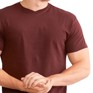 T-shirt Homme Slim Fit Col Rond Manches Courtes Ajusté Décontracté Quotidien Personnalisé Vente en Gros Coton Jersey Basique Haut Vêtement OEM - Product Image 6
