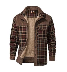 Veste en flanelle de laine pour homme de haute qualité, manches longues, col montant, chaude, pour le travail en extérieur - Product Image 1