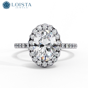 IGI Certified Lab Grown Diamond Side Stone Ring Women Custom Oval Vvs Lab Created Diamond Solitaire Engagement Ring Jewelry - Product Image 1