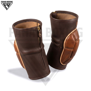 Créez vos propres protège-genoux en cuir véritable personnalisés, durables et tendance, service OEM ODM, prix de gros, pour la boxe, la gym et le fitness - Product Image 3