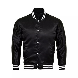 Men's College Baseball Bomber <b>Jacket</b> with Stand Collar Varsity Letterman <b>Long</b> Casual Fall Fabric Hooded - Product Image 3